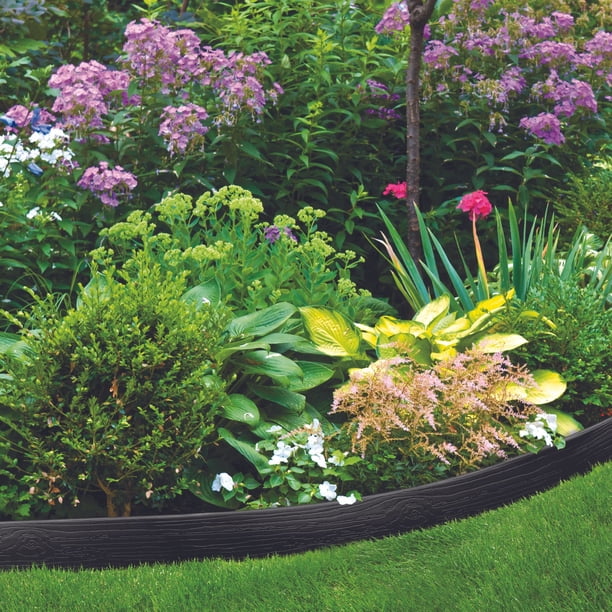 Master Mark, Landscape Edging, 4 in. x 40 ft., Black plastic