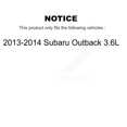 thumbnail image 2 of Transit Auto Rear Disc Rotors Brake Pads Hub Bearings Control Arms Tie Rod End Complete Strut Assembly Coil Spring Shock Suspension Link Kit (11Pc) for Car 2013-2014 Subaru Outback 3.6L KM-100348, 2 of 11
