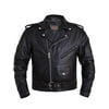 Tall Men's Premium Motorcycle Jacket,Black,Size - 42