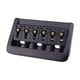 thumbnail image 2 of Puente Eléctrico para Guitarra 6 Cuerdas Ajustable Saddles Fijos de Latón Espaciado 10.5mm Aleación de Zinc Repuesto Adecuado para Músicos Modificació Negro, 2 of 9