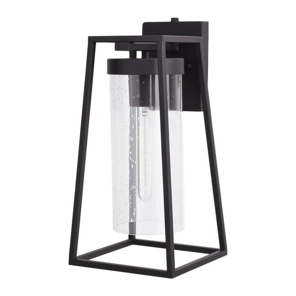 Outdoor Wall Lantern Black Modern Dusk to Dawn Light Fixture - 7.5 Inch Sconce