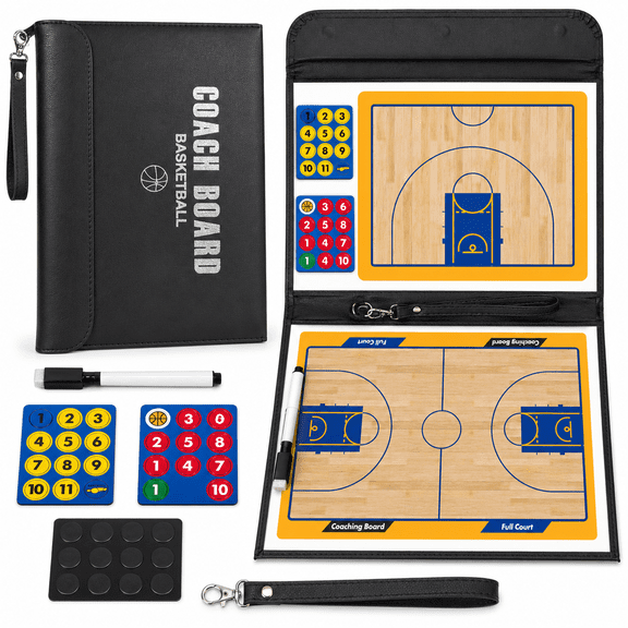 Kabuer Basketball Coaching Board Set, Tactical Magnetic Clipboard Kit with Marker Pen for Coaches