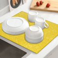 thumbnail image 6 of Goofa Dish Drying Mat Super Absorbent Drying Mat Large Dish Drying Mats for Kitchen Counter Easy Clean Dish Mat Kitchen Drying Mat 16" x 18" ( Yellow Glitter ), 6 of 6