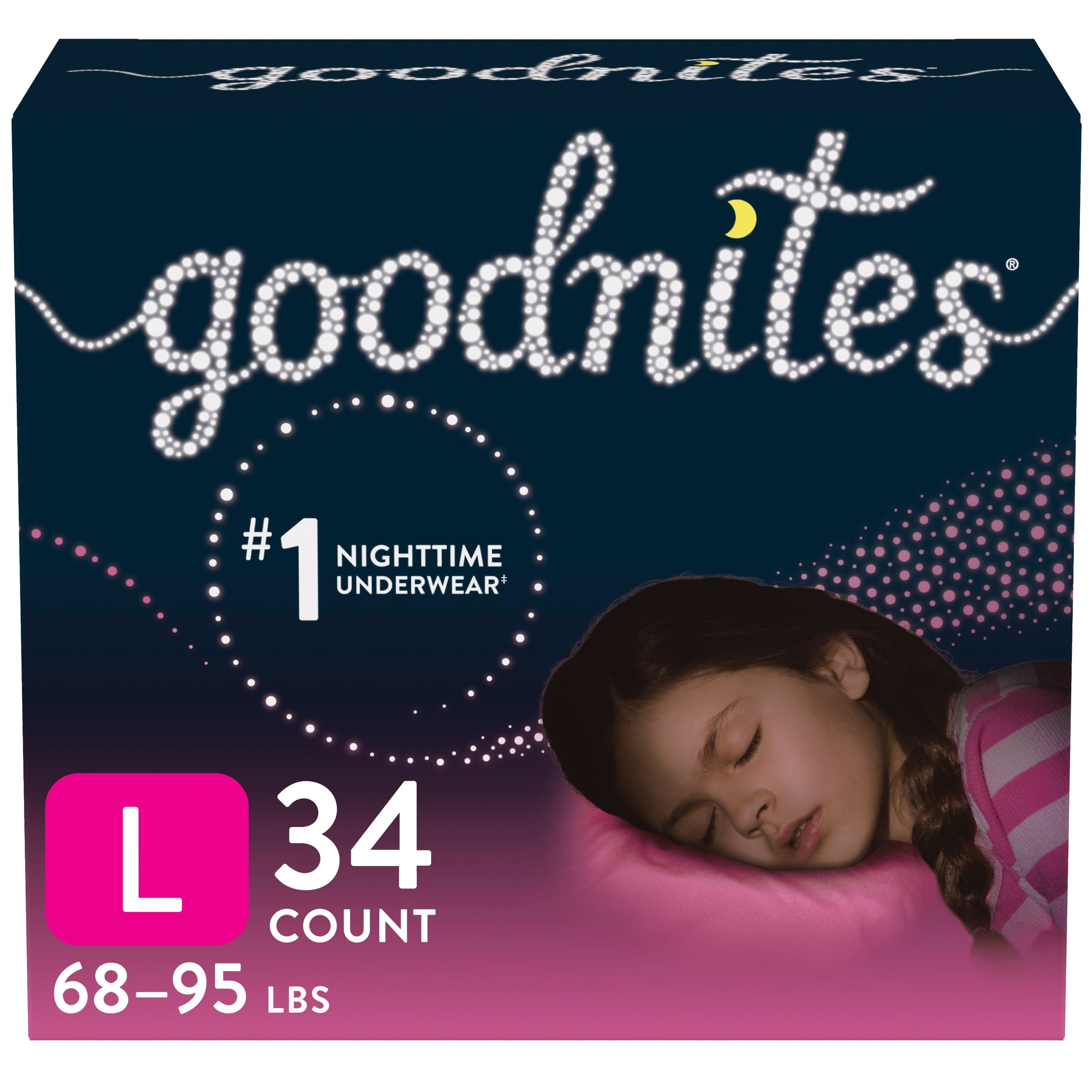 GoodNites Goodnites Girls' Nighttime Bedwetting Underwear, L (6895