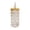 A, variant on Bubble Drinking Water Glasses, Iced Coffee Glass Tumbler with Straw and Lid, Reusable Tumbler for Home Bar Drinkware
