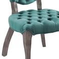 thumbnail image 4 of Modway Exhibit 19" French Vintage Velvet & Wood Dining Side Chair in Teal, 4 of 7