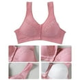 thumbnail image 4 of 3 Pack Everyday Sleep Bras - Nature Cotton Soft Cup Wireless Front Snap Close Bras with Removable Pads of Women Plus Size, 4 of 6