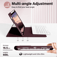 thumbnail image 4 of GKABXY for iPad 11th 10th Generation Case with Keyboard - Wireless Detachable Folio Keyboard Cover with Pencil Holder for iPad 11-inch A16 2025 10th Gen 10.9 Inch 2022（Burgundy）, 4 of 10