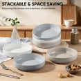 thumbnail image 4 of Vesteel Pasta Bowls Set of 6, 32oz Large Salad Bowl for Home Kitchen, Ceramic Serving Plates for Soup, Cereal, Fruits, Microwave & Dishwasher Safe, Multi Color, 4 of 9