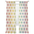 thumbnail image 7 of Colorful Polka Dot Sheer Curtains 108 Inch Length 2 Panels Set, Cartoon Watercolor Geometric Beige Voile Window Treatment Semi Sheer Long Curtains Drapes for Bedroom/Living Room/Kitchen 52"x108"x2, 7 of 7