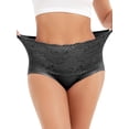 thumbnail image 5 of Women's 4 Pack Strechy Cotton High Waist Comfort Brief Underwear Lace Tummy Control Panty Underwear, 5 of 6