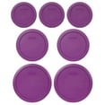 thumbnail image 2 of Pyrex (3) 7200-PC 2-Cup, (2) 7201-PC 4-Cup, and (2) 7402-PC 6/7-Cup Thistle Purple Lids, 2 of 5