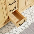 thumbnail image 5 of Avila 60 inch wood veneer double sink vanity with marble and ceramic sink in Oak, 5 of 19
