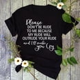 thumbnail image 1 of Xuyuer Funny Slogan Print Casual Blouse - Women's Loose Fashion Top, Breathable and Soft for Daily Wear, Friend Hangouts, Humorous Relaxed Style, and Playful Weekend Streetwear, 1 of 4