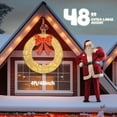 thumbnail image 3 of Ktaxon 48in Christmas Wreath Christmas Decoration Lighted Holiday Decor 315 Lights LED - Golden, 3 of 6