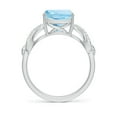 thumbnail image 2 of ANGARA Natural Criss Cross Shank Cushion 2.7 ct Aquamarine Engagement Ring in 14K White Gold for Women (Size-9mm) | March Birthstone, Anniversary, Jewelry Gift for Women | Natural Aquamarine Ring, 2 of 9