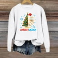 thumbnail image 5 of IWRICH Hanukkah Sweatshirt for Women Funny Chanukah Jewish Christmas Pullover Tops G-White XL, 5 of 6