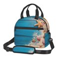 thumbnail image 1 of Easygdp Shells and Starfish Caja de Almuerzo para Mujeres y Hombres, Bolsa de Almuerzo Insulada, Bolsas Reutilizables Impermeables para Viajes, Trabajo y Picnics, 1 of 7