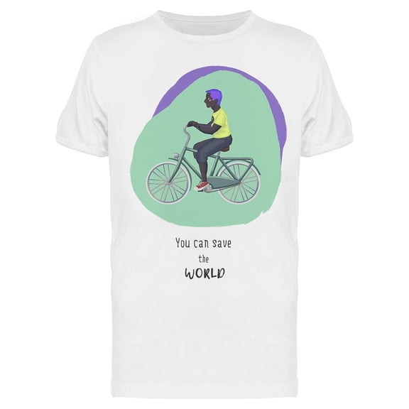 You Can Save The World Bike Tee Men's -Image by Shutterstock