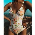 thumbnail image 2 of 2025 Clearance! asdoklhq Plus Size Swimsuits for Women,Women Solid Lace Bikini Set Push Up Swimsuit Beachwear Padded Swimwear, 2 of 9