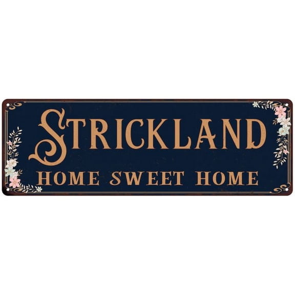 STRICKLAND Home Sweet Home Victorian 6x18 Metal Sign 106180046984