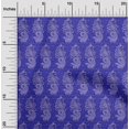 thumbnail image 1 of oneOone Georgette Viscose Royal Blue Fabric Geometric|Paisley & Floral Block Sewing Craft Projects Fabric Prints By Yard 42 Inch Wide, 1 of 4