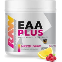 RAW Nutrition EAA Plus Pre-Workout Powder, Recovery & Lean Muscle Growth, Raspberry Lemonade, 30 Servings