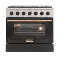 thumbnail image 2 of Kucht Professional 36" Stainless Steel Natural Gas Range in Silver/Black/Gold, 2 of 13