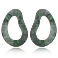 thumbnail image 1 of 1 Pair Geometric Earrings Acrylic Irregular Hoop Stud Earrings Statement Jewelry, 1 of 3