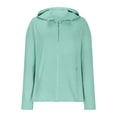 thumbnail image 7 of Oiangi Womens Hoodie Jackets with Zipper Pockets Sun Protection SPF Athletic Shirts Long Sleeve Full Zip Workout Tops Mint Green XL, 7 of 7