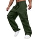 thumbnail image 5 of Pantalones cargo de verano para hombre: pantalones de trabajo holgados, ligeros, con cintura elástica y múltiples bolsillos, corte regular para actividades al aire libre, trabajo y ocio, poliéster, 5 of 8