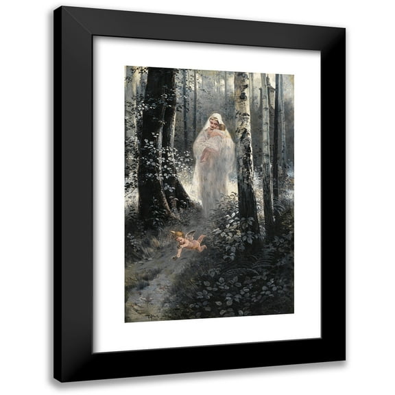 Piotr Stachiewicz 11x14 Black Modern Framed Museum Art Print Titled - Ave Maria (1815)