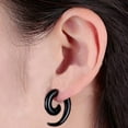 thumbnail image 2 of Ruanlalo Fashion Earring Stunning Punk Rock Style Unisex Snail Pattern Ear Nail for Salon Black 5 mm, 2 of 6