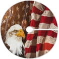 thumbnail image 1 of FMSHPON North American Bald Eagle Xmas Christmas Tree Skirt Stand Mat for Holiday Party Decoration Indoor Outdoor 36 inches, 1 of 6
