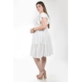 thumbnail image 2 of Vestido corto con olanes Roman Fashion /Tallas Extras, 4355 (Blanco) blanco 38, 2 of 5