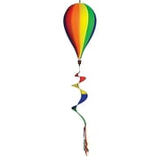 In The Breeze 1046 — Rainbow Hot Air Balloon 12 Panel — Colorful Garden Wind Spinner