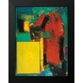 thumbnail image 2 of Unknown 12x14 Black Modern Framed Museum Art Print Titled - Abstract Yellow/Red, 2 of 5