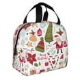 thumbnail image 2 of Fotbe Snowflakes Santa Claus Bolsa Térmica con Estampado y Forro de Aluminio Grueso Bolsa de Almuerzo con Bolsillo Frontal para Hombres y Mujeres, Ideal para Trabajo, Escuela, 2 of 8