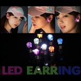 thumbnail image 3 of (Multicolor, 2 pares de aretes LED parpadeantes con estilo, colgante de cristal intermitente brillante para fiestas y festivales Sincero Hogar, 3 of 5