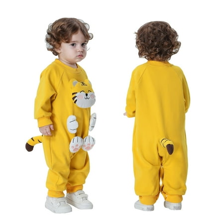 

wangqiang Toddler Baby Long Sleeve Romper Boys Girls Cartoon Onesie Jumpsuit with 3D Animal Tail