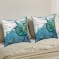 thumbnail image 5 of Summer Sea Turtle Pillow Covers 20x20 Set of 2 Double-Sided Farmhouse Throw Pillows Case for Sofa, 5 of 5