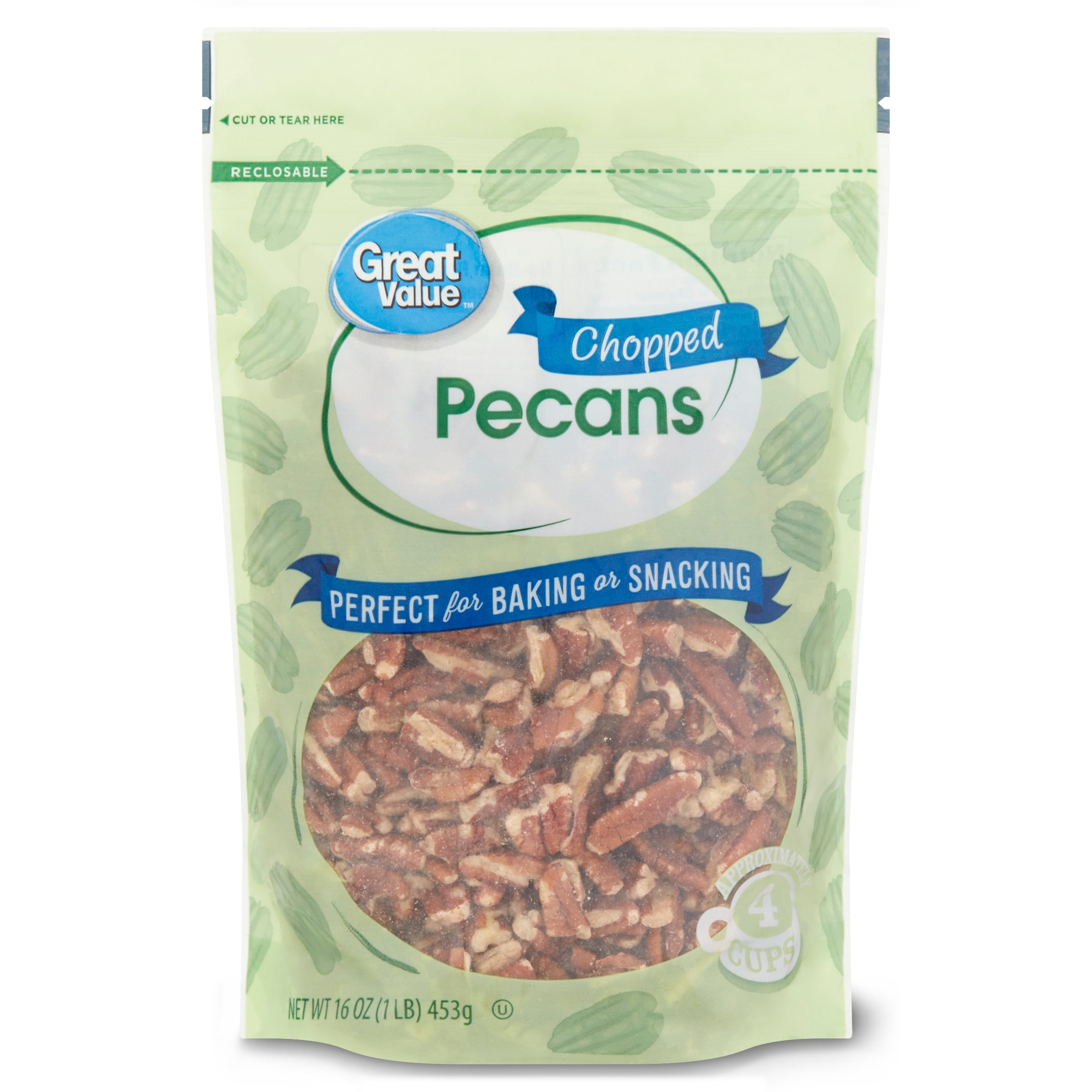 Great Value Chopped Pecans, 16 oz