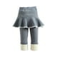 thumbnail image 1 of Vestido Para Niñas, Ropa Para Niñas, Pantalones De Otoño Invierno, Pantalones Elásticos, Mallas Casuales Cálidas Cepilladas Estampadas, Culottes Falsos De Dos Piezas Grises Odeerbi  LM103-10972, 1 of 6