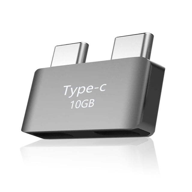 Sidaley Adaptador de USB-C macho a hembra con conectores duales Extensor de 100 W Reemplazo de accesorio de computadora sin controlador para / Juegos de teclado y mouse para computadora