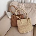 thumbnail image 1 of Straw Crochet Flap Drawstring Backpack, Casual Beach Daypack, Lightweight Straw Material, Crossbody Shoulder Bag, For Girls Summer, Beach Travel, Waterproof Purse, Handmade Style, Trendy Fas, 1 of 7