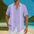 thumbnail image 2 of Cllios Men's Hawaiian Shirt Funny Floral Print Holiday Tops Quick Dry Lapel Collared Short Sleeve T-shirts Casual Button Down Bowling Shirts M-4XL, 2 of 6
