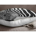 thumbnail image 3 of S4Sassy Home Decor Black Zebra Face Digital Print Pillow Square Cushion Cover -12 x 12 Inches, 3 of 4