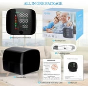 Wrist Blood Pressure Monitor LED Display, Touch Screen Wrist Blood Pressure Cuff 99x2 Reading Memory Wrist Bp Monitor with Carrying Case(Black)