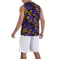 thumbnail image 2 of Naloa Golden Snake And Purple Rose Basketball Jersey Reversible Men's Mesh Athletic Sports Shirts Training Practice S-4XL4X-Large, 2 of 6