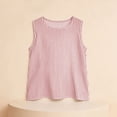 thumbnail image 4 of hengsof Girls Tank Tops Fashion Striped Print Sleeveless Shirts Basic Crew Neck Tees Summer Casual Top for Kids, 4 of 8